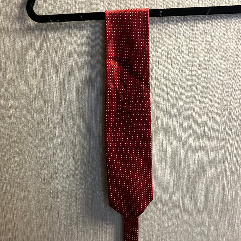 Ermenegildo Zegna Silk Tie in Red Pattern
